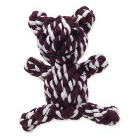 Medvídek splétaný z bavlna provazu 13 cm