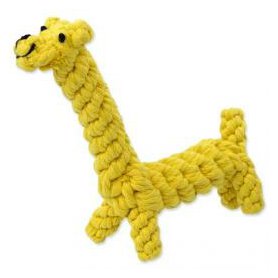 Žirafa splétaná z bavlna provazu 16 cm